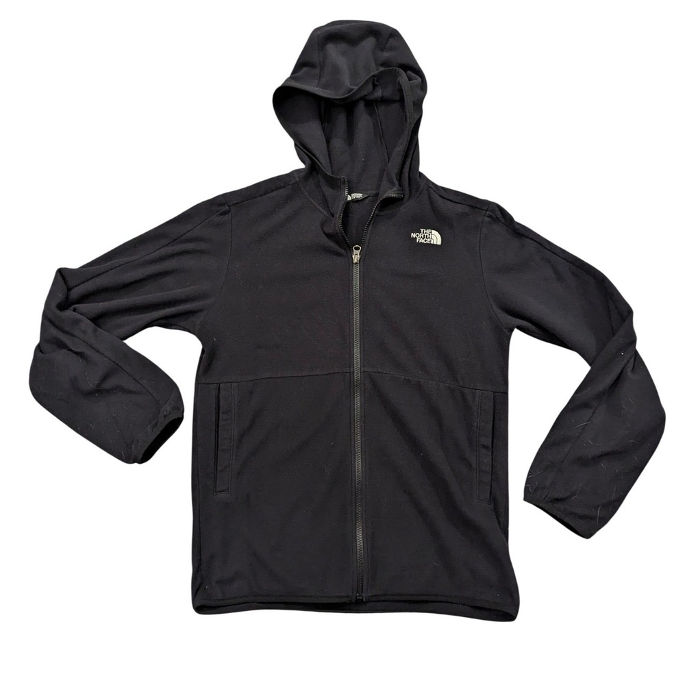 The‎ North Face Fleece Hoodie Youth XL 18/20 Black Full Zip Gorpcore Jacket